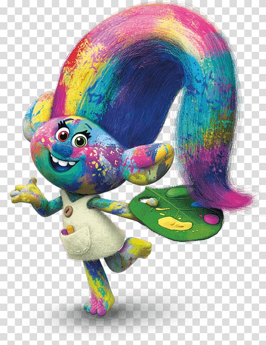rainbow female Trolls character illustration, King Peppy Guy Diamond All about the Trolls We Love to Dance!, troll transparent background PNG clipart