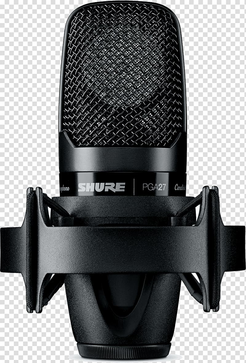 Microphone Shure PGA27 Sound Diaphragm Condensatormicrofoon, microphone transparent background PNG clipart