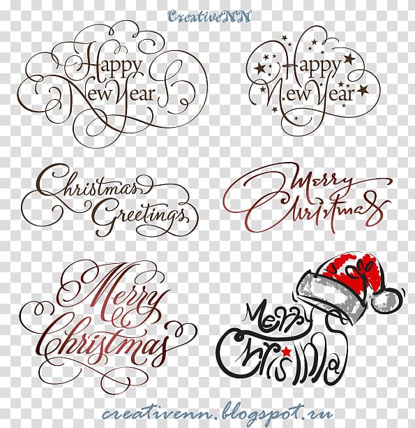 Christmas Day Christmas tree Christmas card Christmas ornament, happy new year font transparent background PNG clipart