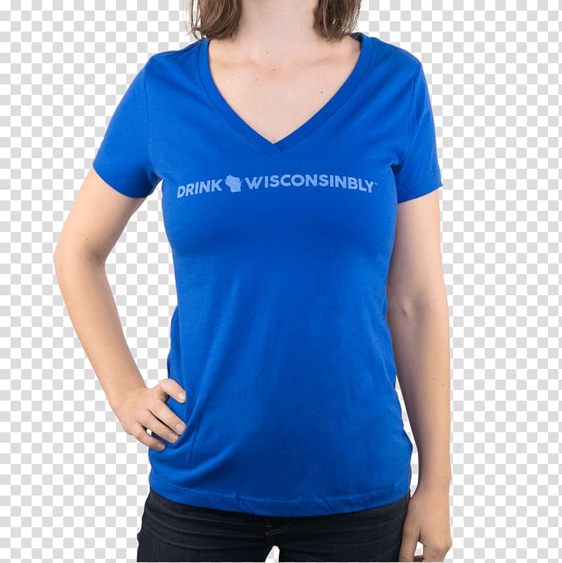 T-shirt Sleeve Neck, women drink transparent background PNG clipart