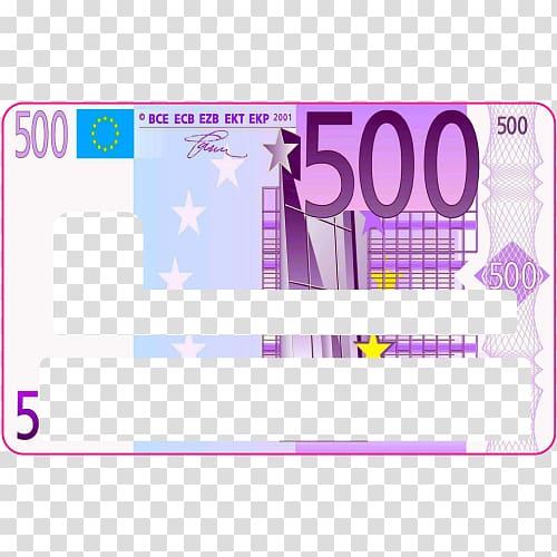 500 euro note Euro banknotes Money, banknote transparent background PNG clipart