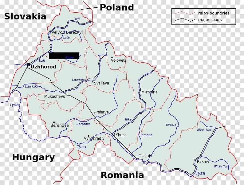 Zakarpattia Oblast Map Carpathian Ruthenia Carpatho-Ukraine Wikimedia Foundation, map transparent background PNG clipart