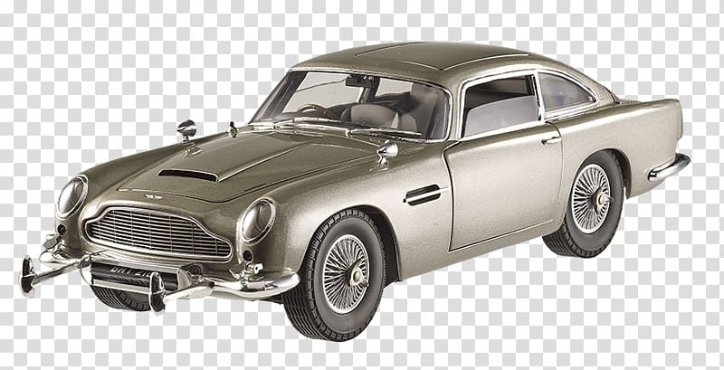 gray Aston Martin BM5 scale model toy, Bon Aston Martin transparent background PNG clipart
