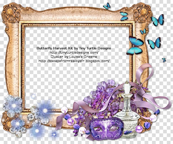 Frames Blog Reality Dream, butterfly frame transparent background PNG clipart