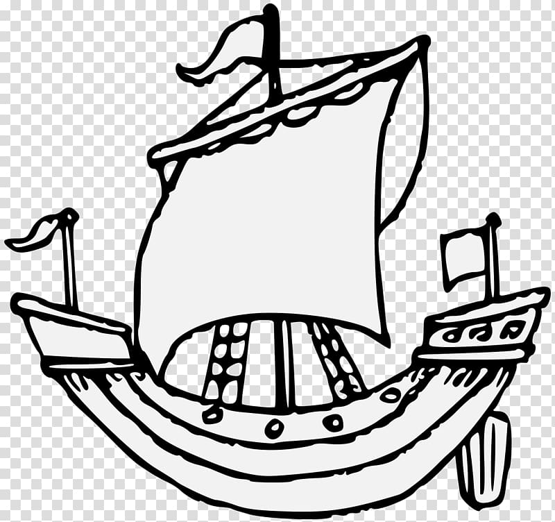 Sailing ship Boating, cruise ship coloring pages easy transparent background PNG clipart