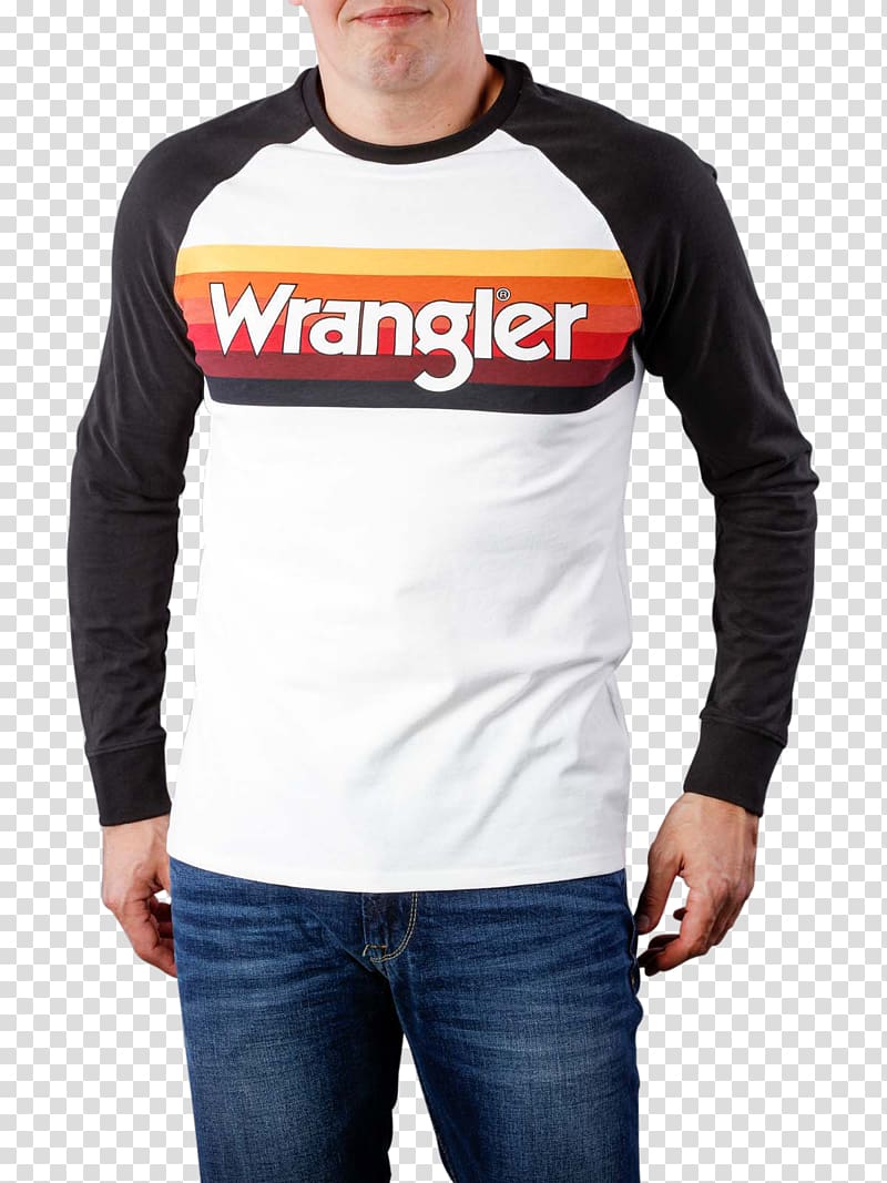 Long-sleeved T-shirt Long-sleeved T-shirt Jeans Wrangler LS Kabel Raglan T-Shirt offwhite, T-shirt transparent background PNG clipart