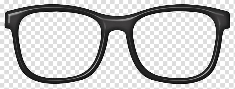 black framed eyeglasses art, Sunglasses Optics , spectacles frame transparent background PNG clipart