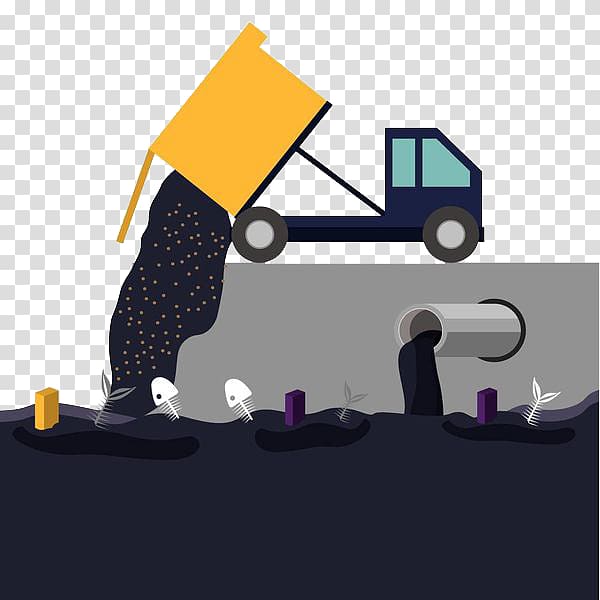 dump truck dumped garbage in sea , Waste container Municipal solid waste Garbage truck, Garbage, waste water, river water transparent background PNG clipart