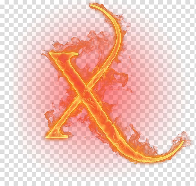 Red letter X illustration, Letter Combustion Flame, Burning letter