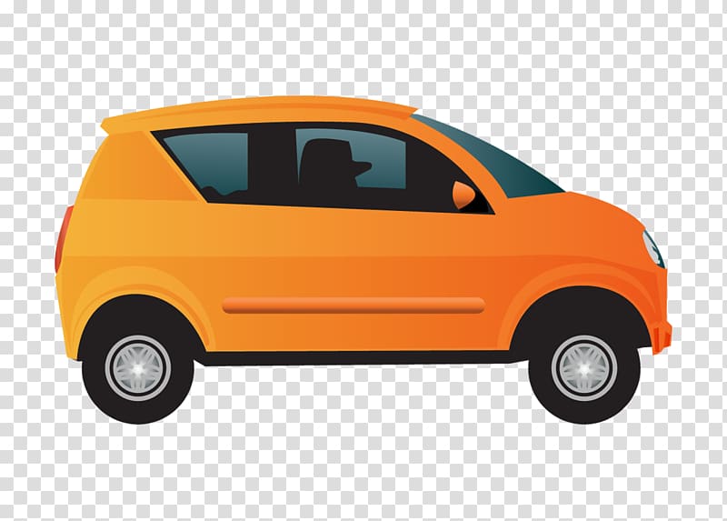 orange car illustration, Compact car Motors Corporation , Orange car transparent background PNG clipart
