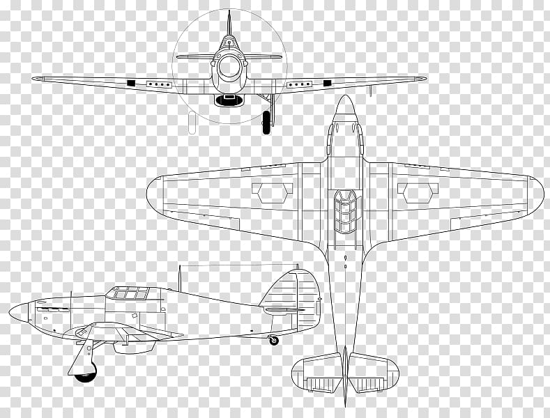 Propeller Hawker Hurricane Airplane Aircraft Cessna 172, airplane transparent background PNG clipart