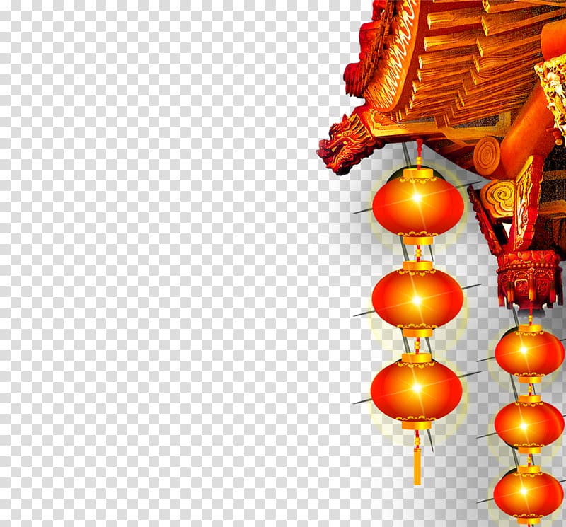 Lantern u5927u7d05u71c8u7c60 Chinese New Year, City gate tower,lantern transparent background PNG clipart