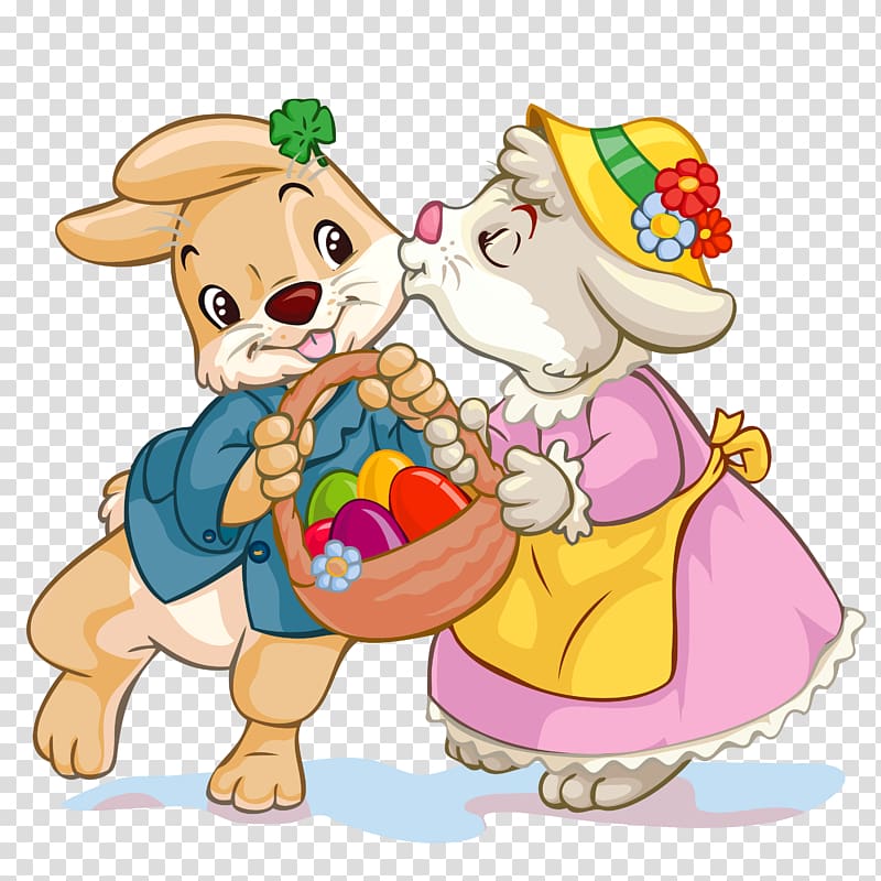Easter Bunny Love Happiness Romance, easter bunny transparent background PNG clipart