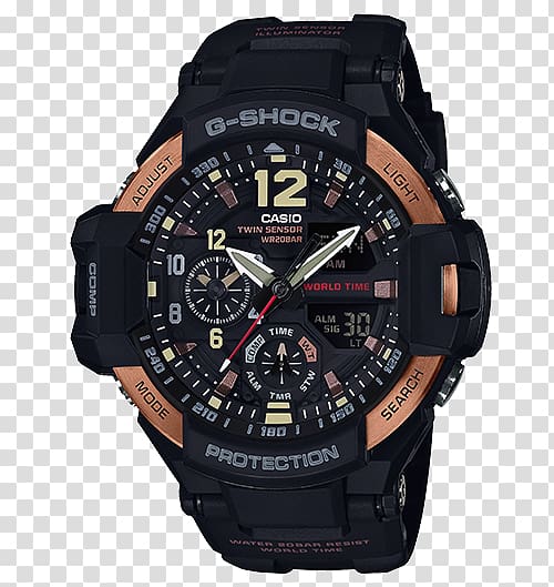 Master of G G-Shock Casio Shock-resistant watch, watch transparent background PNG clipart
