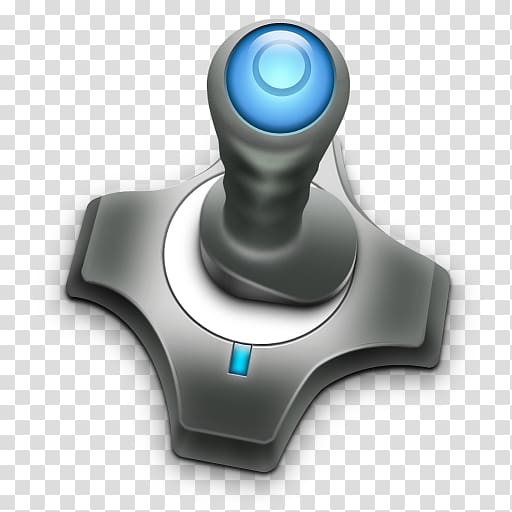 home game console accessory electronic device peripheral input device, Joystick, gray and blue joystick controller transparent background PNG clipart
