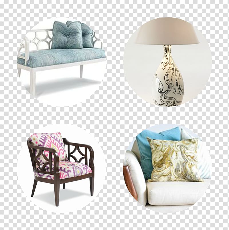 Table Chair Cushion Couch, classical decorative patterns transparent background PNG clipart