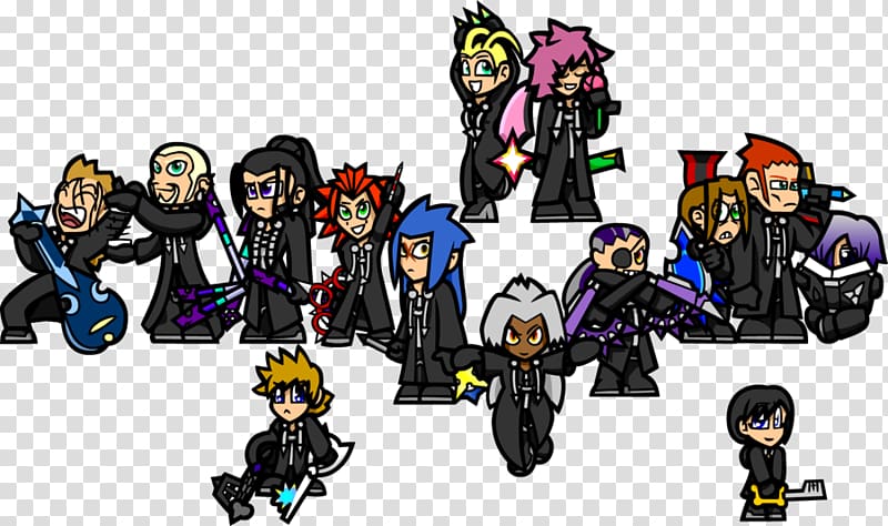 Kingdom Hearts II Kingdom Hearts: Chain of Memories Organization XIII Xehanort Roxas, Organization XIII transparent background PNG clipart