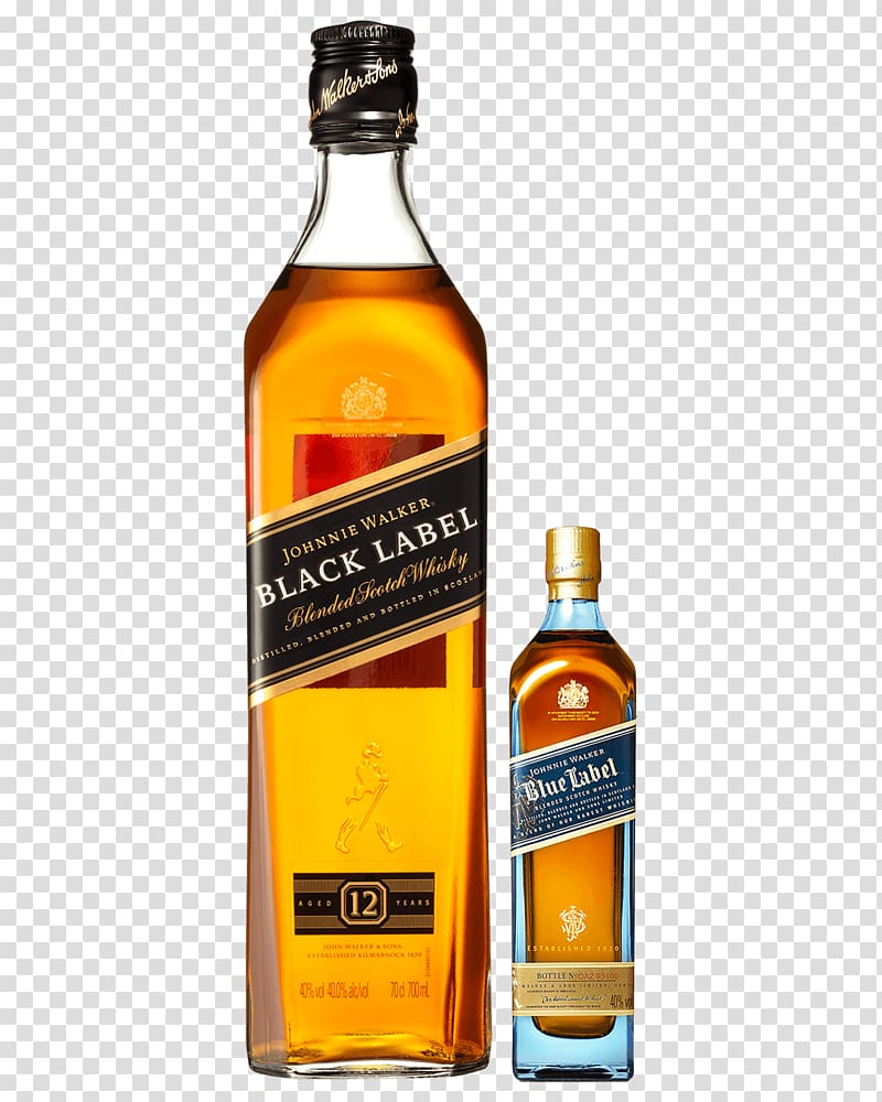 Scotch whisky Blended whiskey Single malt whisky Distilled beverage, Johnny Walker transparent background PNG clipart