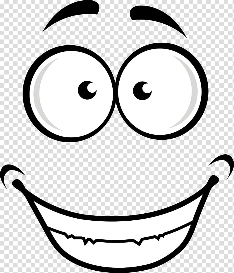 smiley face black and white clip art