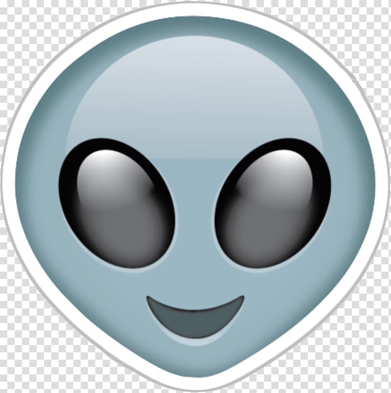 alien head illustration, Emoji Sticker iPhone Smiley Emoticon, Alien transparent background PNG clipart