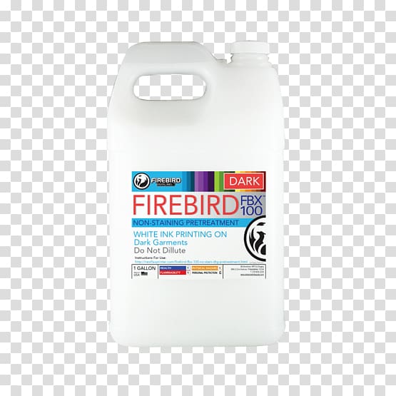 Liquid Direct to garment printing Imperial gallon Solution, FIREBIRD transparent background PNG clipart