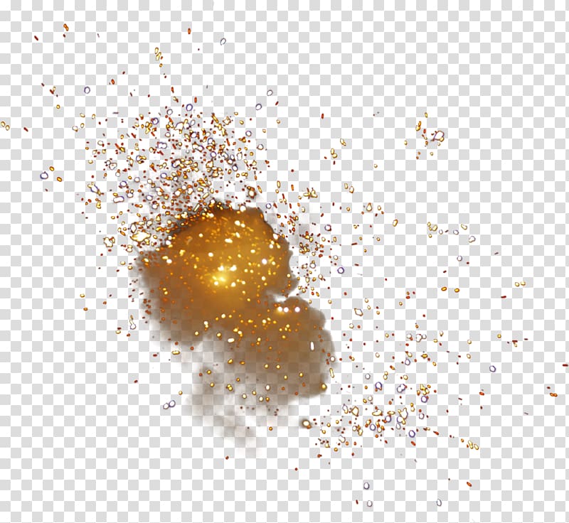 yellow lights illustration, Explosion Particle Light, Explosion particles transparent background PNG clipart