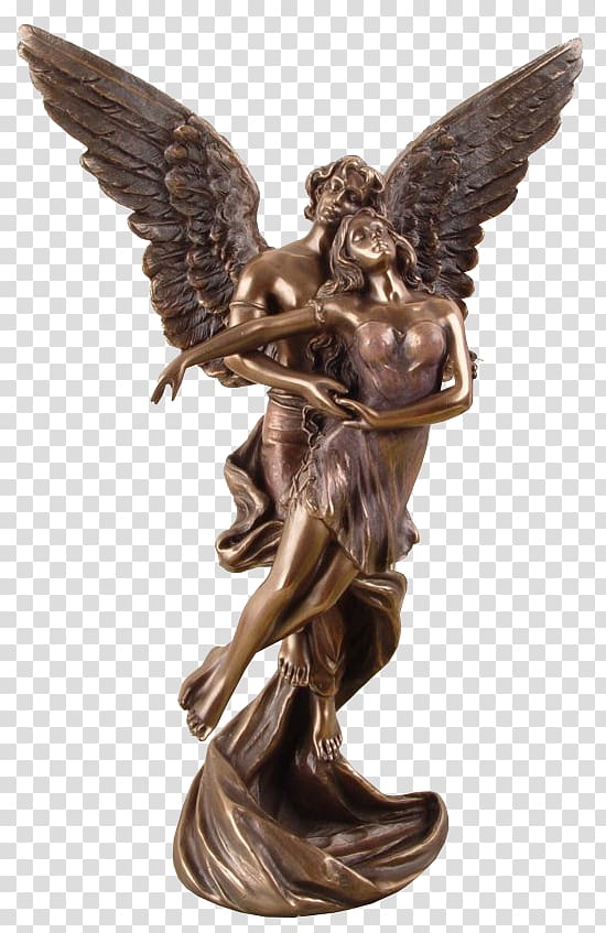 Figurine Bronze sculpture Statue Angels, angel transparent background PNG clipart