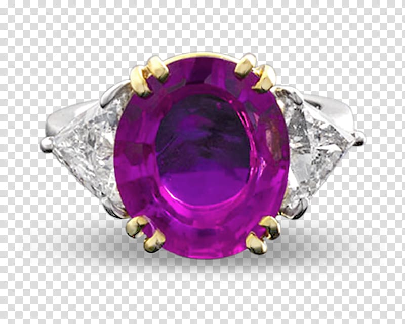 Amethyst Sapphire Engagement ring Ruby, sapphire transparent background PNG clipart