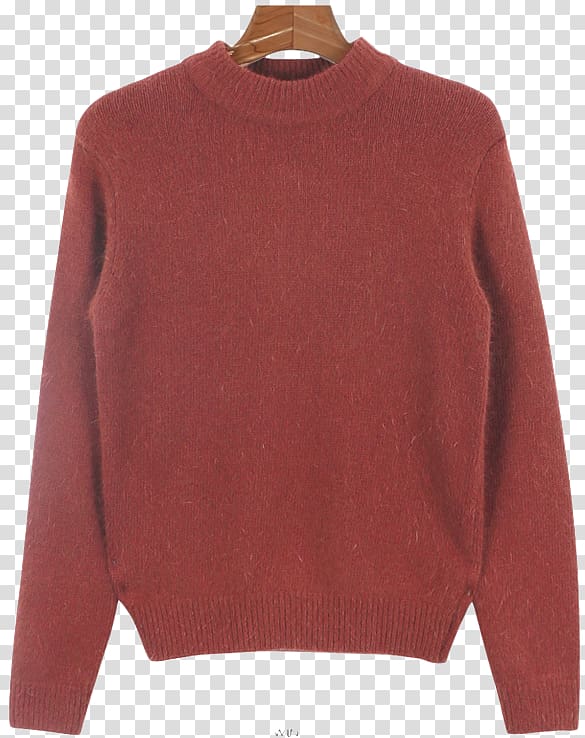 Sweater Sleeve Shoulder Maroon Neck, warm color transparent background PNG clipart
