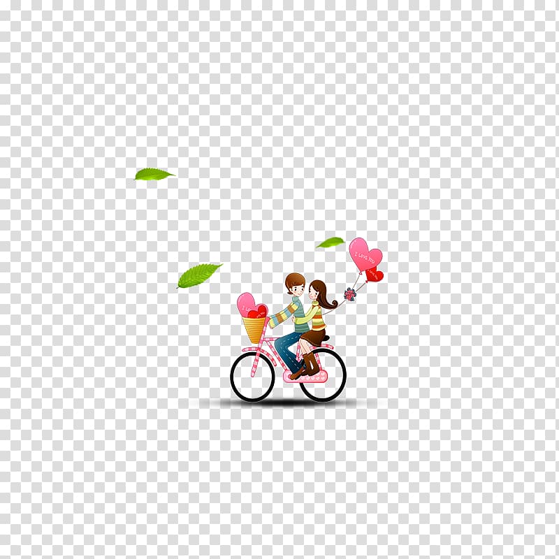 Cartoon Cycling Bicycle, Cartoon couple cycling transparent background PNG clipart
