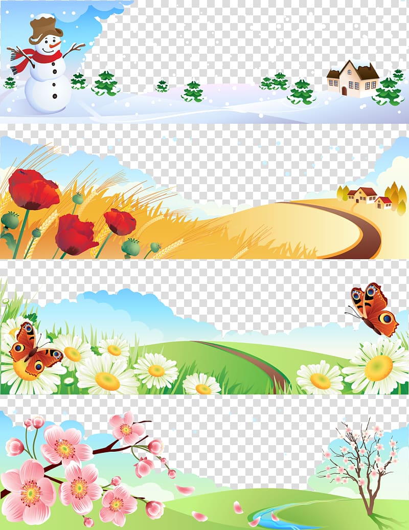 snowman illustration collage, Season Autumn , Forest transparent background PNG clipart