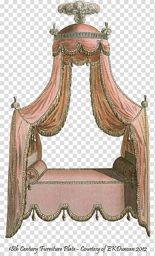 Furniture Four-poster bed Canopy bed Table, baroque transparent background PNG clipart