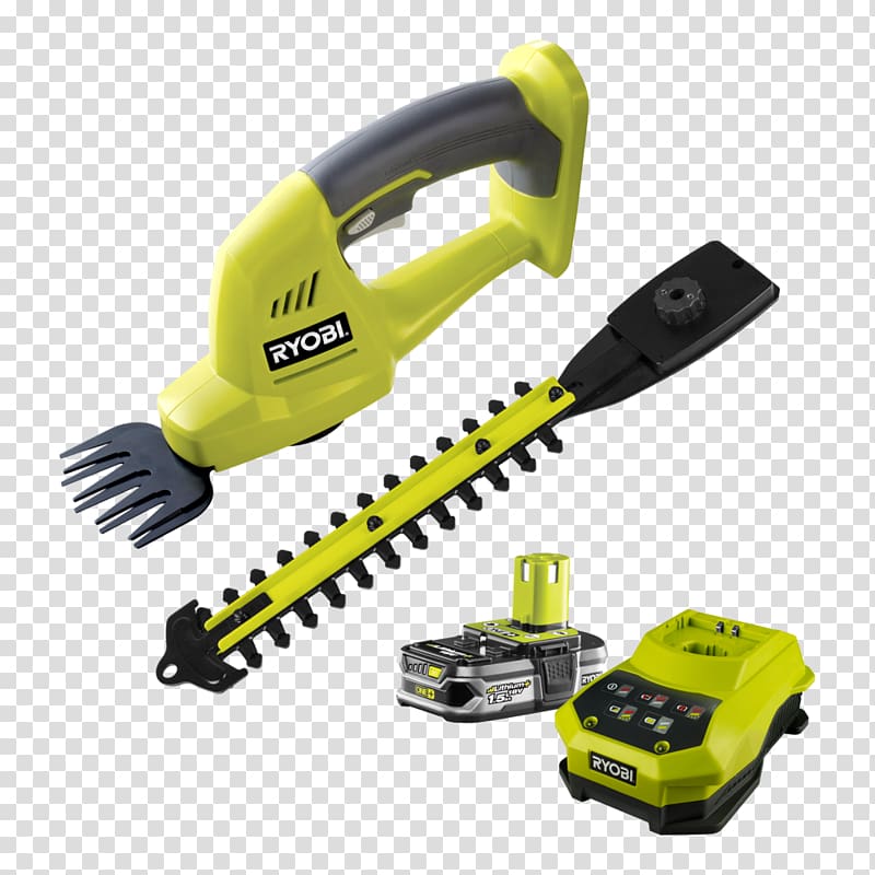 String trimmer Hedge trimmer w/o battery 18 V Ryobi One+ Cordless Tool, others transparent background PNG clipart