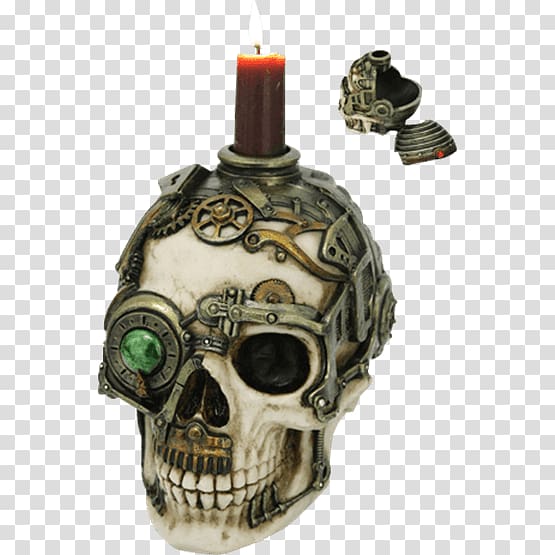 Skull Candlestick Casket Skeleton, skull transparent background PNG clipart