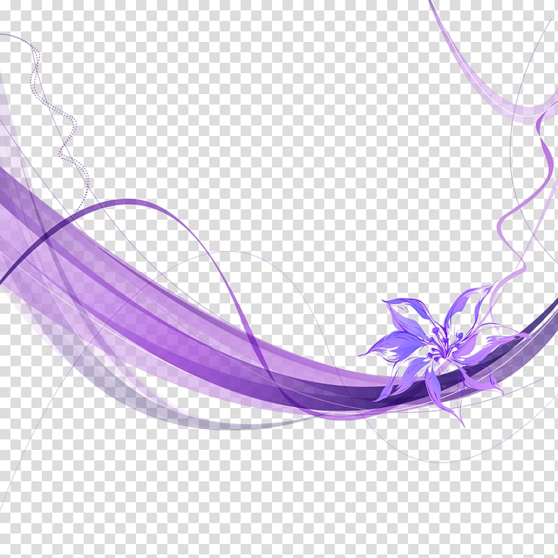 purple ribbon ornament transparent background PNG clipart.