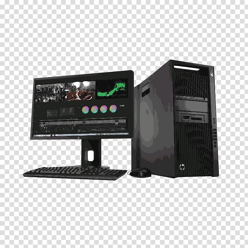 Hewlett-Packard Dell Laptop Workstation Computer Monitors, post production studio transparent background PNG clipart