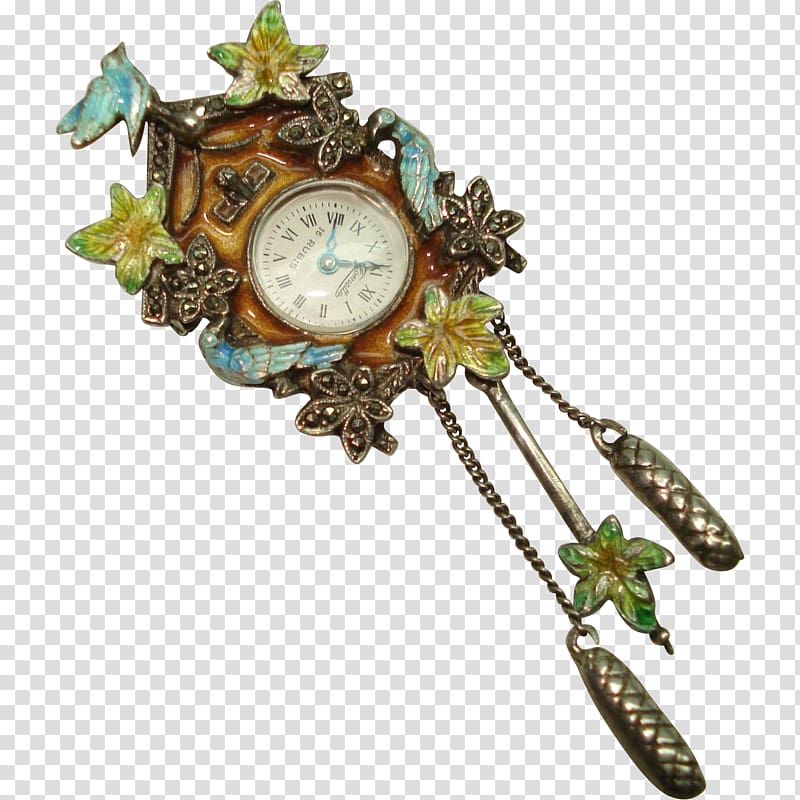 Trifari Cuckoo Clock 17 Jewel Watch Pendant Necklace - Ruby Lane