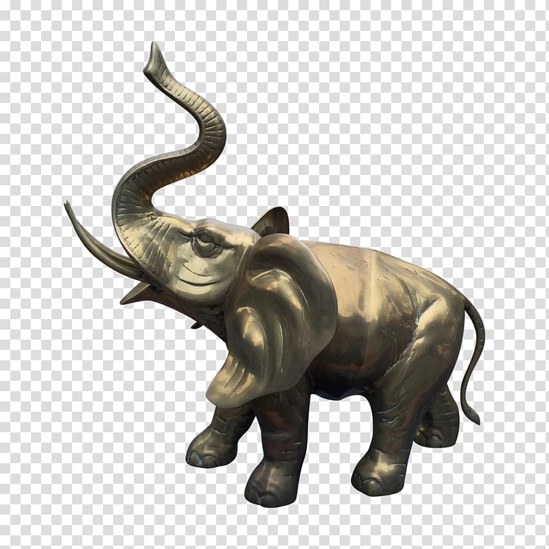 Indian elephant African elephant Statue, elephant transparent background PNG clipart