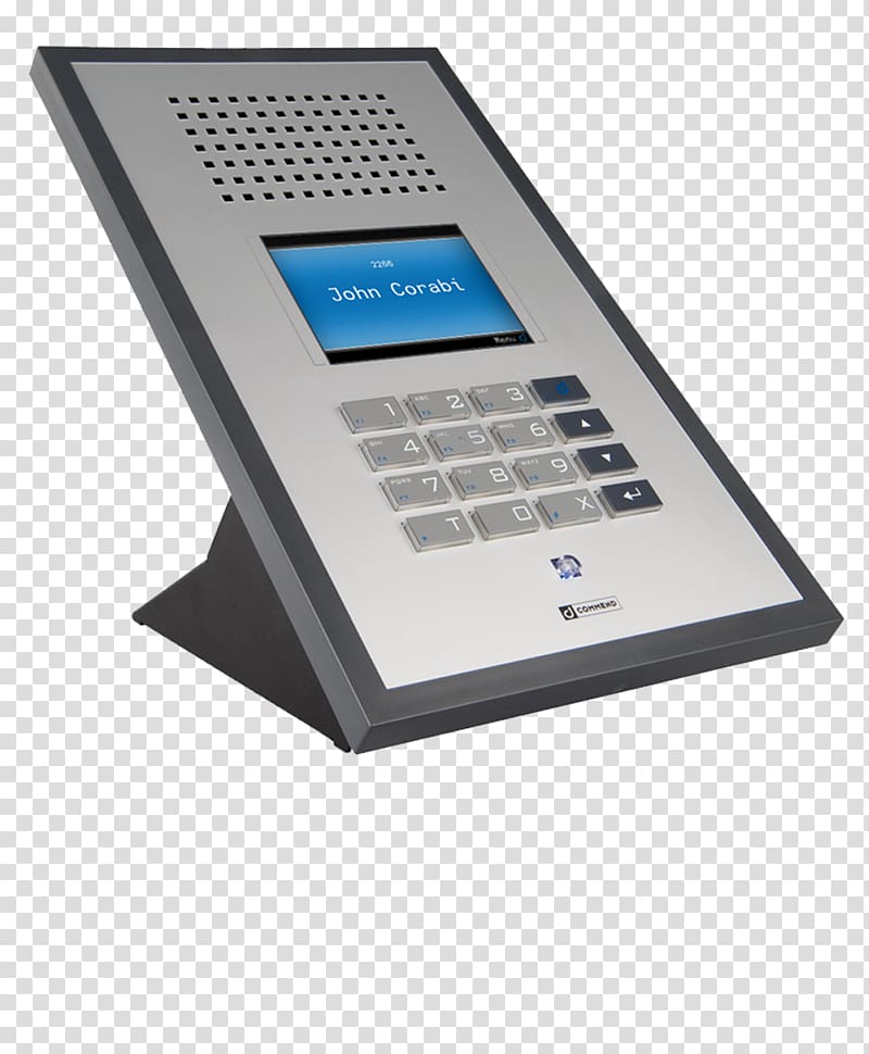 Intercom Telephone Loudspeaker Access control Closed-circuit television, desk transparent background PNG clipart
