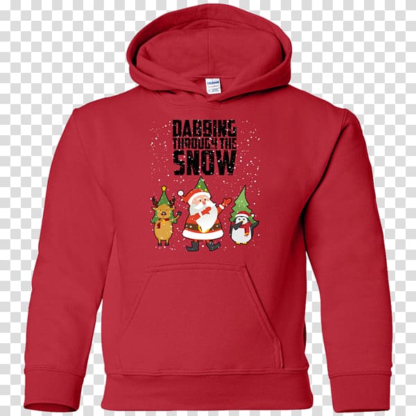 Hoodie Sweater T-shirt Outerwear, dabbing santa transparent background PNG clipart