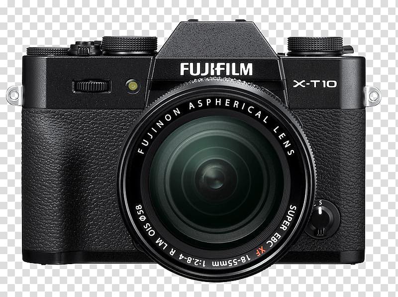 Fujifilm X-T10 Mirrorless interchangeable-lens camera Fujifilm Fujinon XF 18-55 mm f/2.8-4.0 R LM OIS, Camera transparent background PNG clipart