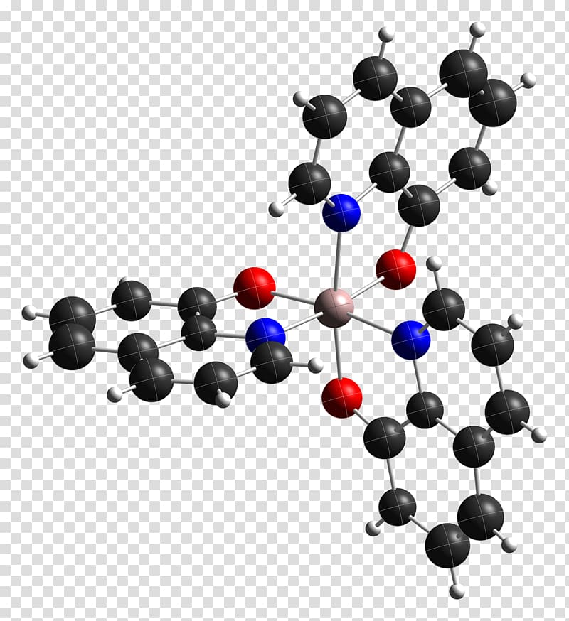 Tris(8-hydroxyquinolinato)aluminium 8-Hydroxyquinoline Coordination complex Molecule, Aluminium30 transparent background PNG clipart