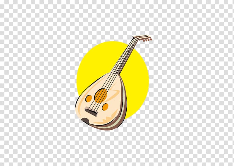 Yellow Violin, Floating violin transparent background PNG clipart