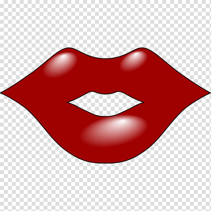 Lip Mouth Cartoon , Big Red Lips transparent background PNG clipart