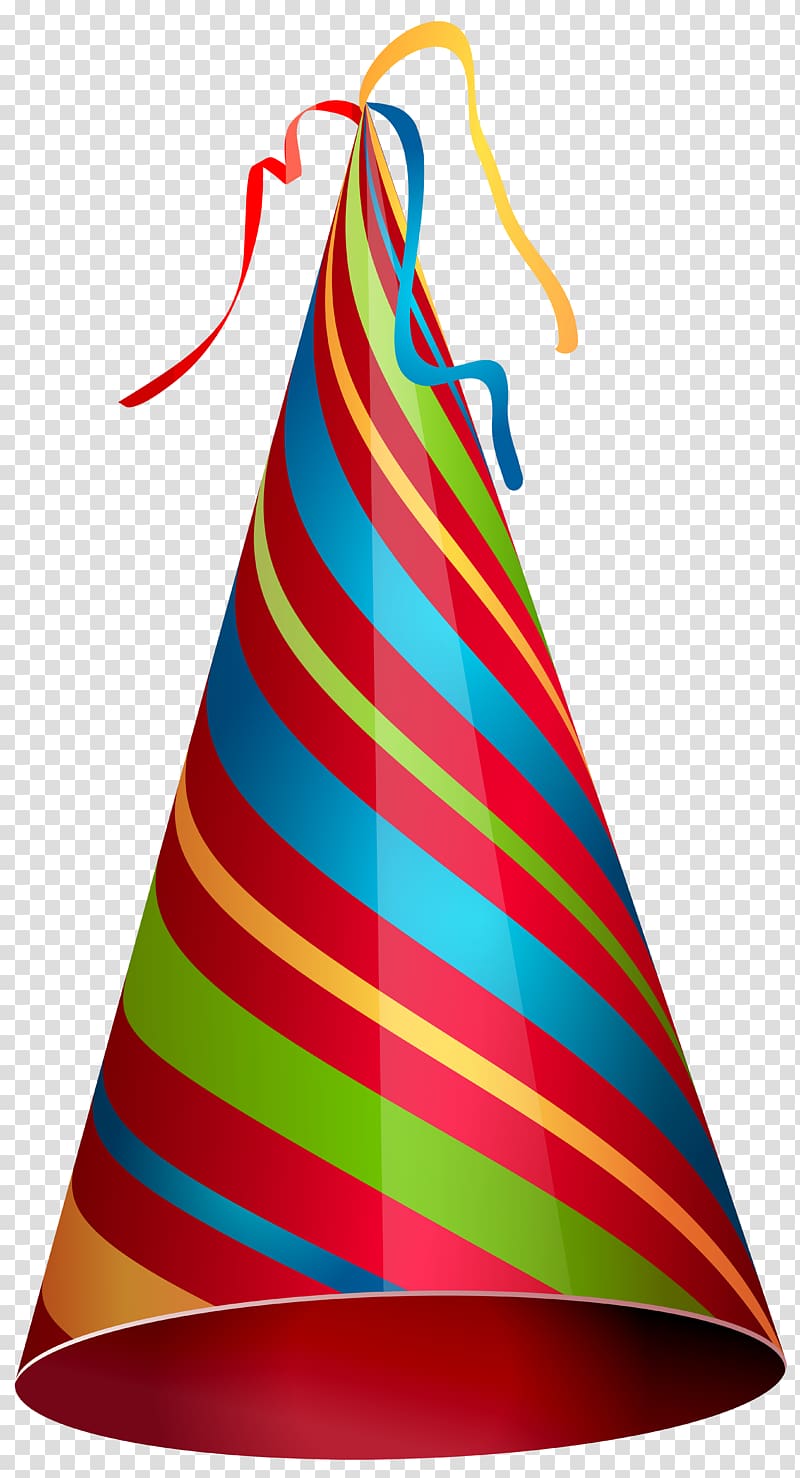 red birthday hat, Party hat Birthday , Colorful Party Hat transparent background PNG clipart