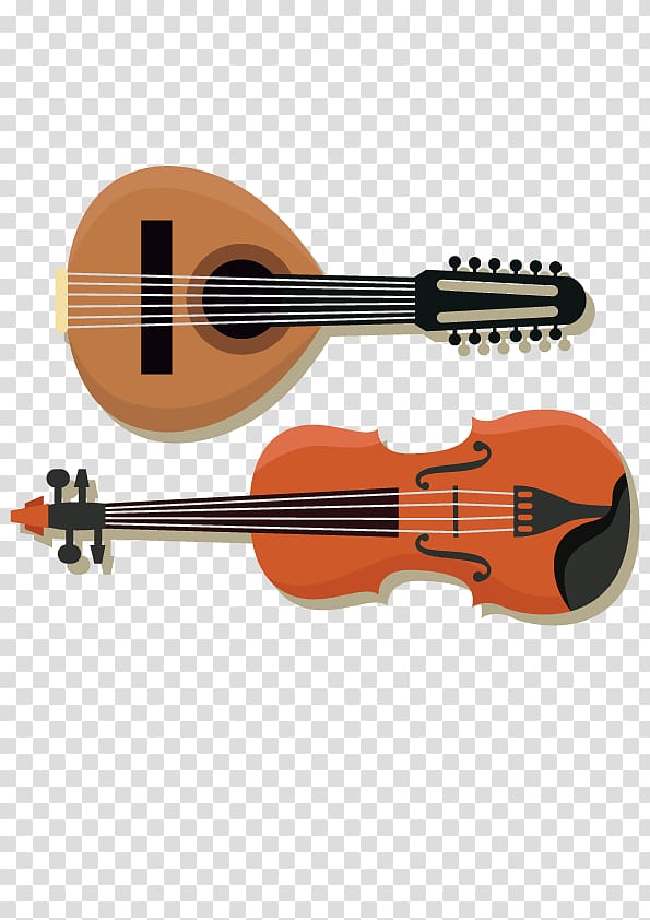 Musical instrument Handbell Violin Bass guitar, violin transparent background PNG clipart