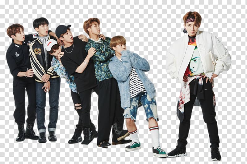 group of people standing against blue background, BTS K-pop Desktop , bts transparent background PNG clipart