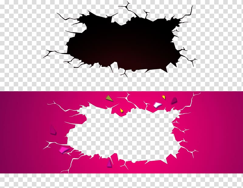pink and black crack print , Financial transaction Software Exchange, Crack effect transparent background PNG clipart