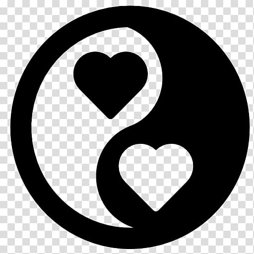 Heart Yin and yang Yin Yang fish Computer Icons, yin yang transparent background PNG clipart