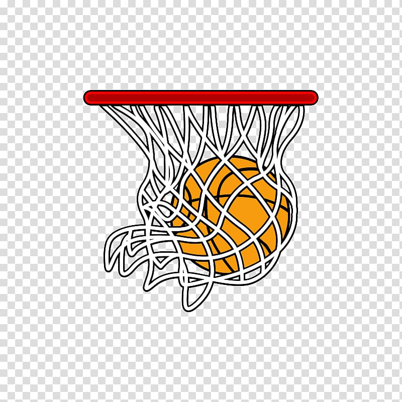 red basketball hoop and orange basketball ball illustration, Basketball court Canestro, Basketball ball into the basketball into the basket transparent background PNG clipart